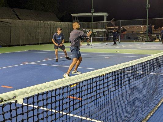 We have two pickleball nets for members use.