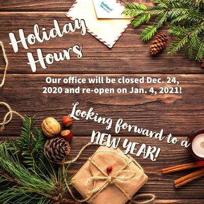 Holiday Hours!