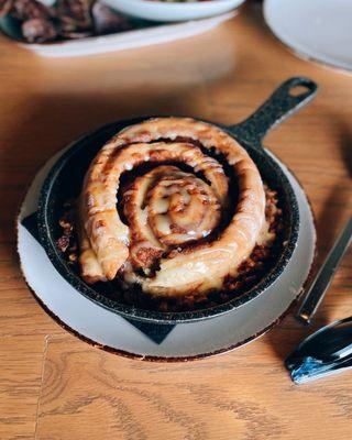 Bourbon pecan cinnamon roll / $10