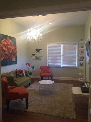 Relax & Wax Cartersville Brazilian Wax waiting room.