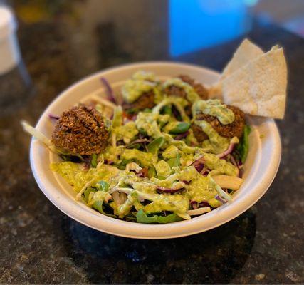 Falafel salad.