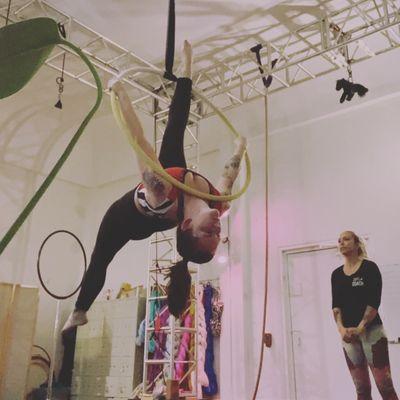 Aerial hoop, lyra