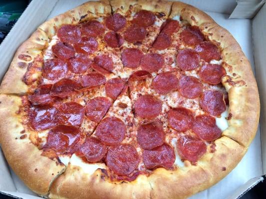 Pepperoni stuffed crust