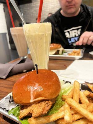 Chicken Sandwich and Cookie Dough Reg Malt