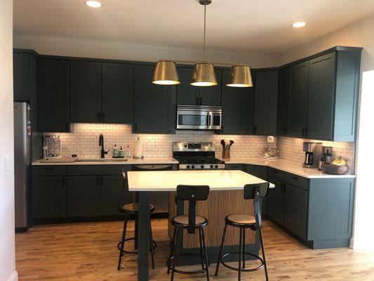 Give your existing kitchen a lift and add some curb appeal to it.  Cabinet refinishing and additional touches by O's.