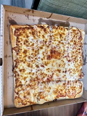 Giant size cheese pizza