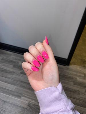 Pink nails