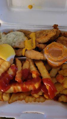 Conch, fish and fries.