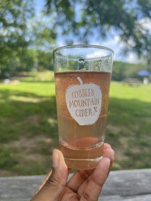 Peach cobbler cider