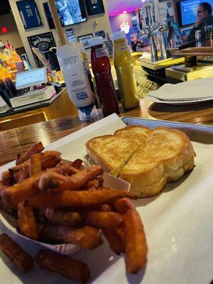 Please, I implore you, try their sweet potato fries and Sam's Grilled Cheese with gigantic poblano peppers  and cream cheese!