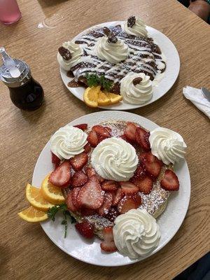 Sha Swirl & Strawberry Shortcake Pancakes