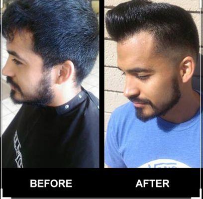 Haircut and Style with beard trim