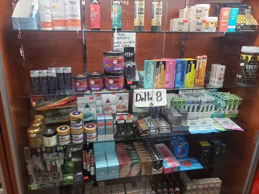 CBD products. They have a lot of popular brands such as Delta 8, Koi, and EZNITE.