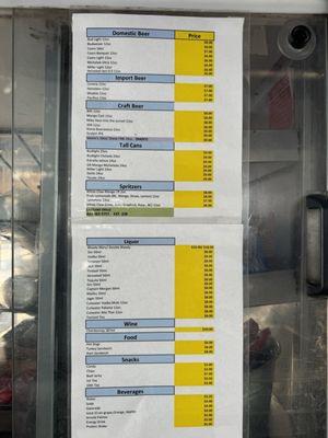 Beer cart prices