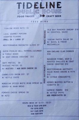 Salt Shed Menu (May 2023) Page 1 - Subject to Change