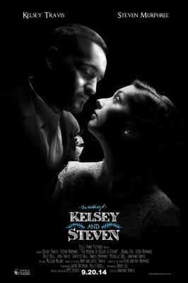 Film noir styling for this wedding movie poster. We work with you to make your wedding film as memorable as the day itself.