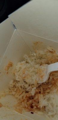 I'm on lunch and after seeing this piece of hair in the rice. I'm not hungry anymore.