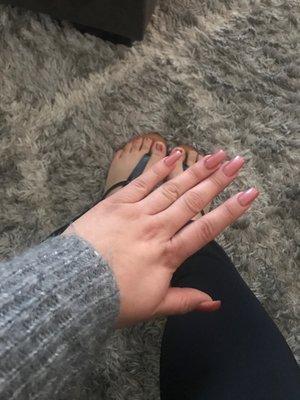 Full-set and gel pedi