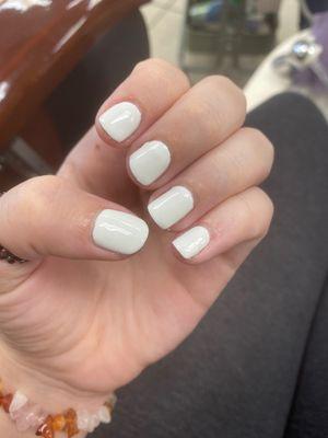 Shellac white manicure