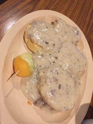 Full order of biscuits and gravy