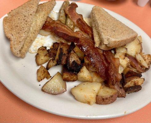 The Big Breakfast Combo (pancakes not pictured)