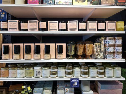 Boy Smells candles & fragrance, Anecdote and Brooklyn Candle Studio candles.