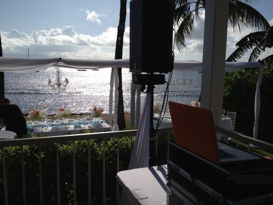 Wedding Reception at the White House in Lahaina..  Steps away from the Ocean..