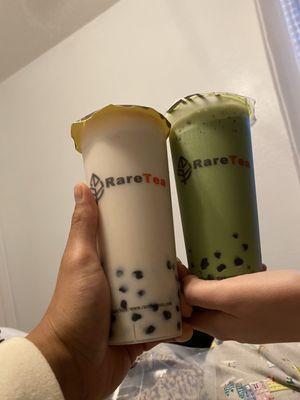 Taro Milk Tea & Matcha Latte