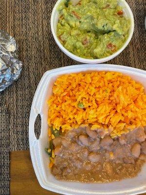 Rice and beans and guac