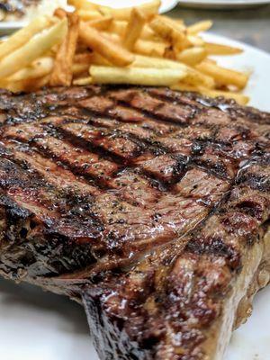 Cowboy Ribeye cooked to perfection