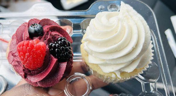 Triple Berry Cupcake & Wedding Cake Cupcake