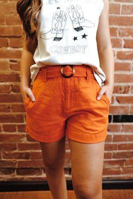 Shorts and graphic tee