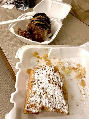 Bougasta and chocolate rolled baklava.  Unbelievable