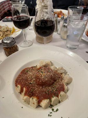 Gnocchi with meatball