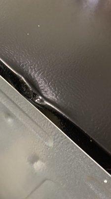 Top of refrigerator damage