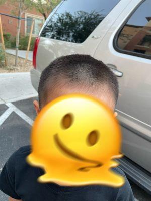 Uneven haircut