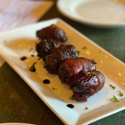 Bacon wrapped dates