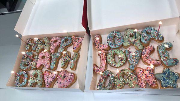 Birthday donuts