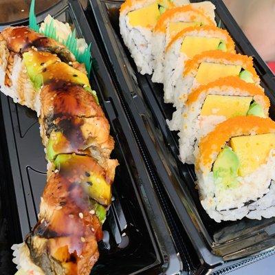 Dragon Roll.  Golden California Roll.