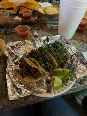 Carne Tacos 3 for $5.