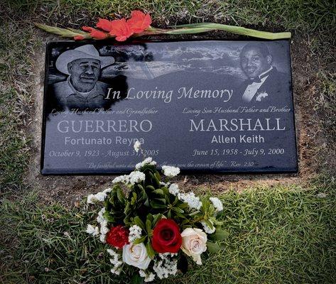 Headstone of my father and husband. Beautiful