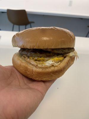 Sausage Egg on Broche Bread