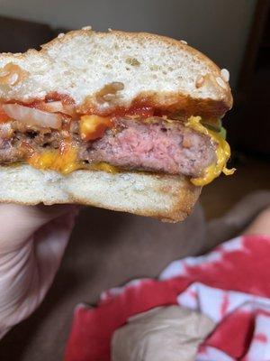 Raw Quarter Pounder with Cheese