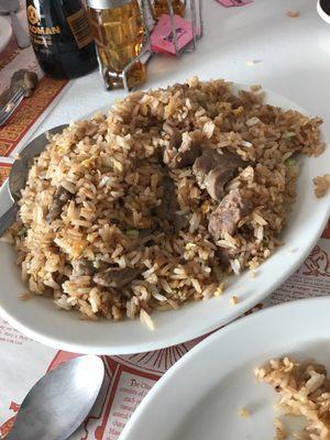 Beef fried rice made to order