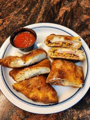 Slice up calzone and stromboli