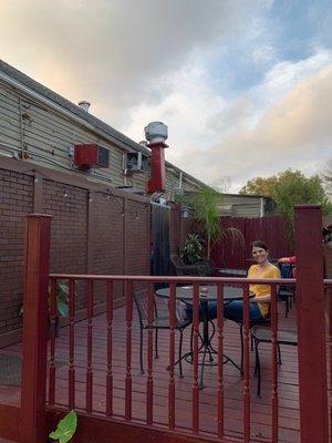 Dinner date  in the outdoor seating area