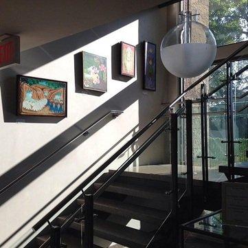 Stairs in Nyack library.