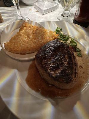 Filet Mignon with hash browns