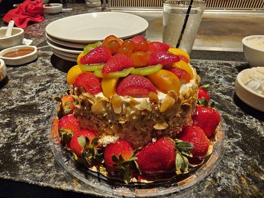 Strawberry and Peach cake