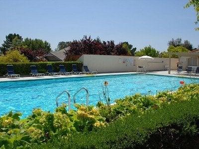 One of the 4 pools on the property.